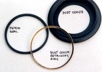 seal, dust seal and retaining ring