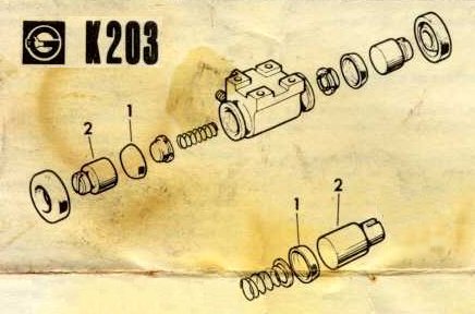 exploded view of rear wheel cylinders