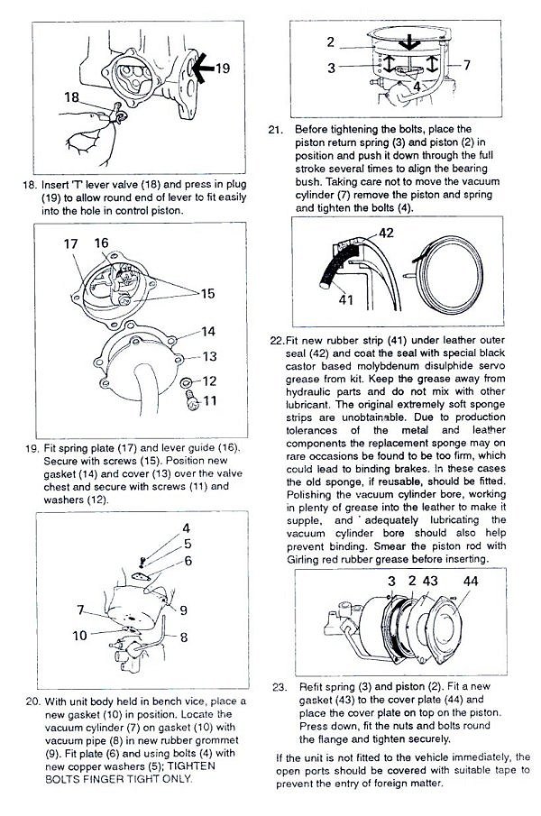 Girling Mk.2A Servo Overhaul Instructions